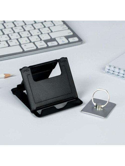 Подарочный набор, подставка для телефона и кольцо на чехол«Сила. Воля. Характер»