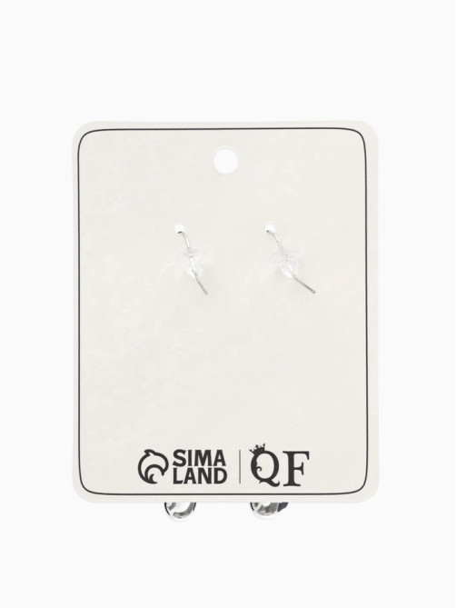 Серьги металл «Собачка», из воздушного шара, цвет серебро