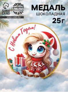 Шоколадная медаль «С Новым годом», 25 г