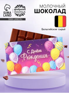Шоколад молочный «С днём рождения», 27 г