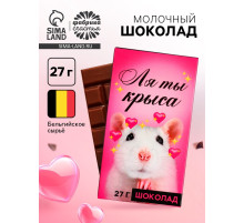 Шоколад молочный «Ля ты крыса», 27 г