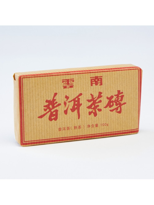 Чай чёрный китайский выдержанный «Шу Пуэр. PUER CHA ZHUAN», Юньнань, 2017 г, кирпич, 100 г