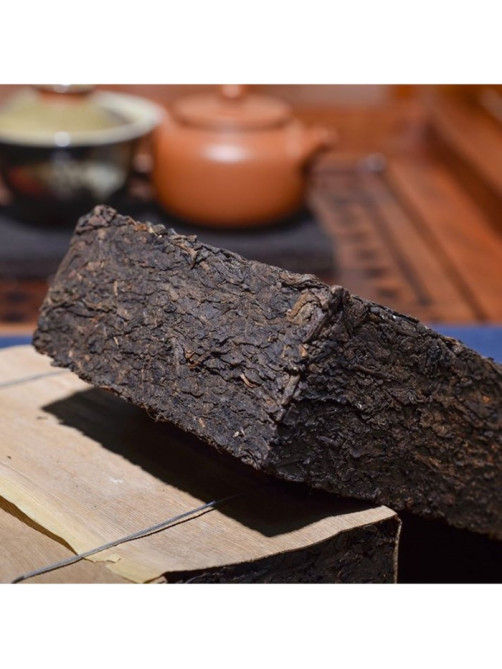 Чай китайский выдержанный «Шу Пуэр. Zhu qiao shu zhuan», 2015 г, кирпич, 500 г