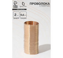 Проволока с памятью, d=2 см, толщина 0.6 мм, для кольца, цвет золото, 10 г