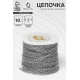Цепочка железная без карабина на бобине, L=10 м, размер звена 0.3×0.3×0.1 см, якорная, цвет серебро