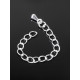 Цепочка-удлинитель, набор 5 шт., витая, с декоративной подвеской-каплей, 8.5 см, 4.5×4 мм, цвет серебро