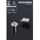 Концевик-шапочка, СМ-165, (набор 5 шт.), 1.2×0.8 см, d(вн.)=0.7 см, цвет серебро