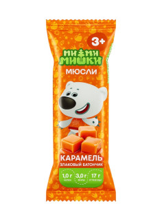Батончик-мюсли злаковый Ми-Ми-Мишки карамель, 24 г