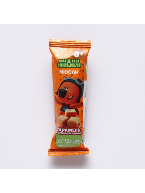 Батончик-мюсли злаковый Ми-Ми-Мишки карамель, 24 г