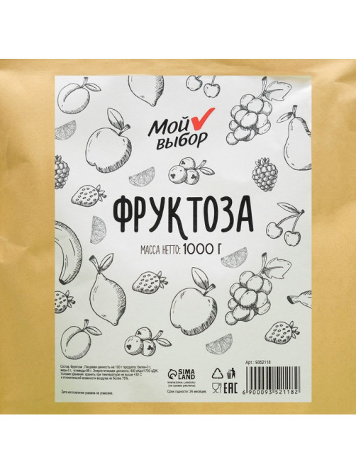 Фруктоза «Мой выбор», 1000 г