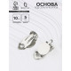 Основа под серьги-клипсы, 10 мм (набор 5 пар), цвет серебро