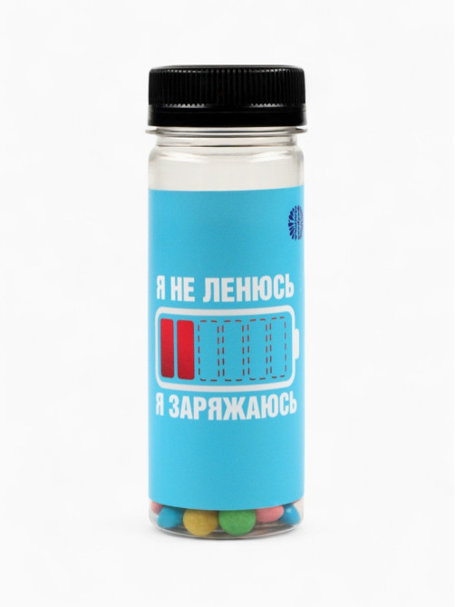Набор «Пофигин»: чай, драже, шоколад, термостакан, леденец
