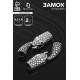 Замок-концевик «Змея», набор 2 шт. 4.3×1.6 мм, внутренний d=7 мм, чернёного серебра