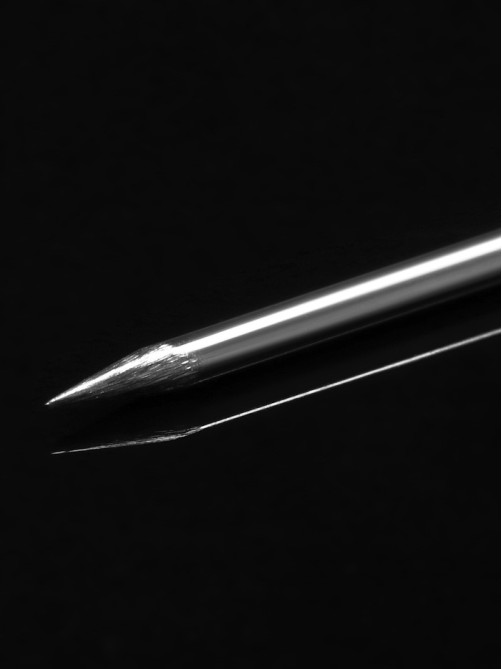 Основа «Брошь-игла» с шариком d=1 см (набор 5 шт.), L=5 см, площадка 1.5 см, цвет серебро