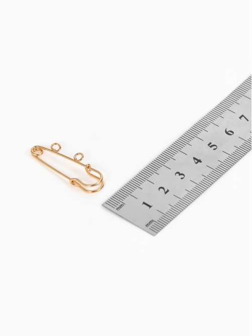 Булавка для подвесок PO-035, №01, 2 шт. 3.5×0.5 см, цвет золото