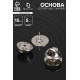 Основа для броши/значка (набор 5 шт.), площадка 1.5 см, цвет серебро