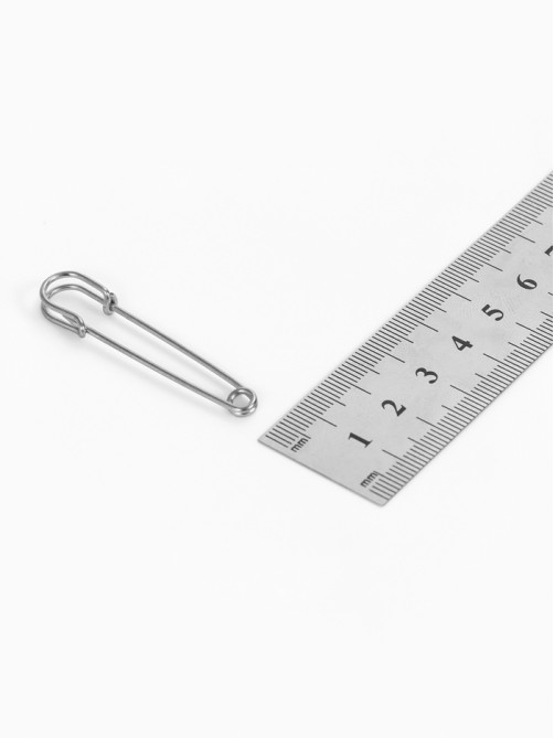 Булавка 4.5×1.2 см (набор 5 шт.), СМ-208-3, цвет серебро