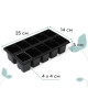 Кассета для рассады Greengo на 10 ячеек, по 100 мл, пластиковая, чёрная, 25×14×5 см
