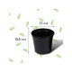 Горшок для рассады, 1 л, d=13 см, h=10.5 см, чёрный, Greengo