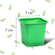 Горшок для рассады, 210 мл, d=7 см, h=6.5 см, зелёный, в наборе 10 шт., Greengo