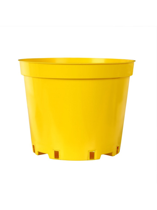 Горшок для рассады, 5 л, d=22 см, h=18 см, пластик, жёлтый, Greengo