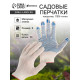 Перчатки садовые, хб, вязка 10 класс, 3 нити, размер 9, с ПВХ точками, белые, Greengo