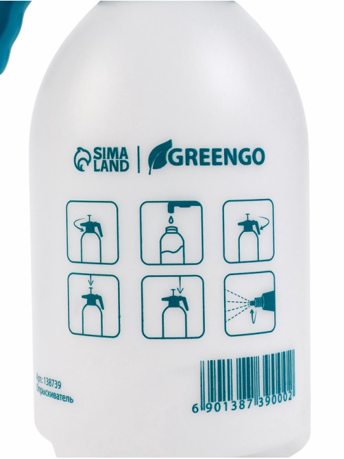 Опрыскиватель помповый, 1 л, пластик, Greengo