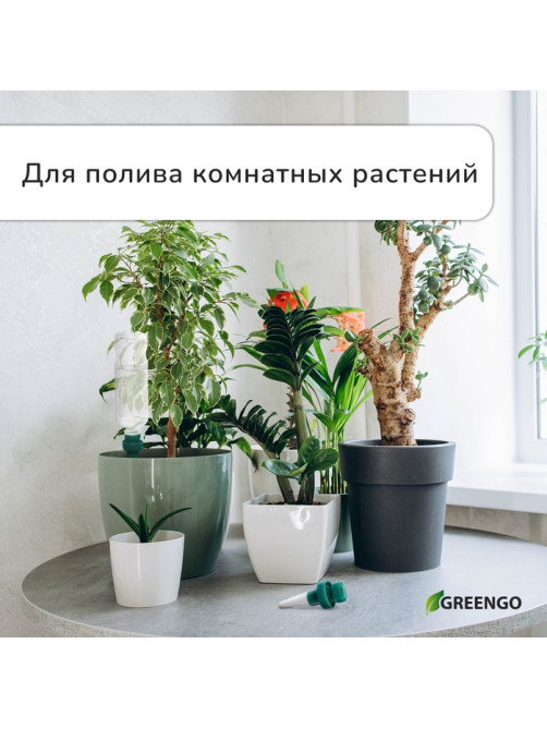 Автополив для комнатных растений под бутылку, h=10.5 см, набор 2 шт., Greengo