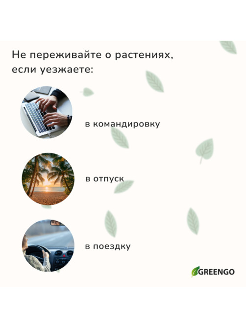 Автополив для комнатных растений под бутылку, регулируемый, с краном, пластик, высота 15 см, МИКС, Greengo
