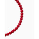 Бусы нить, шар №8, красные, L=43 см
