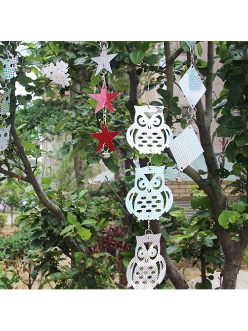 Отпугиватель для птиц, светоотражающий, «Три совы с колокольчиком», Greengo
