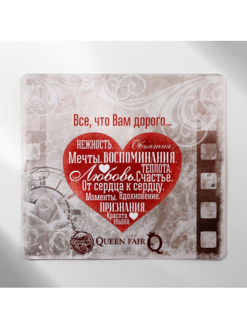 Кулон на шнурке «Для фото», сердце с розой, цвет чернёное серебро на чёрном шнурке, 45 см