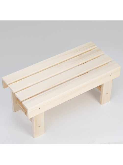 Лавка деревянная, 70×33×30 см, липа, «Добропаровъ»