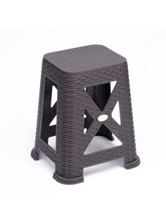 Табурет садовый «Ротанг», 45.5×37.5×35 см, пластиковый, коричневый