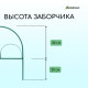 Ограждение декоративное, 50×425 см, 5 секций, металл, зелёное, «Парашют», Greengo