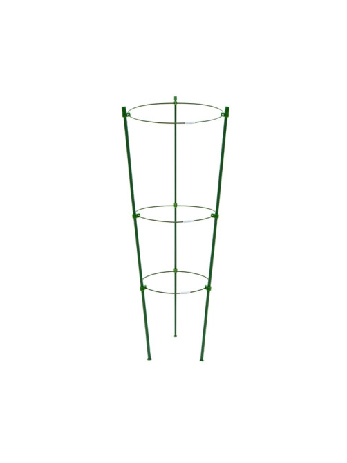 Кустодержатель, d=18.5–20–22 см, h=60 см, 3 кольца, металл, зелёный, Greengo