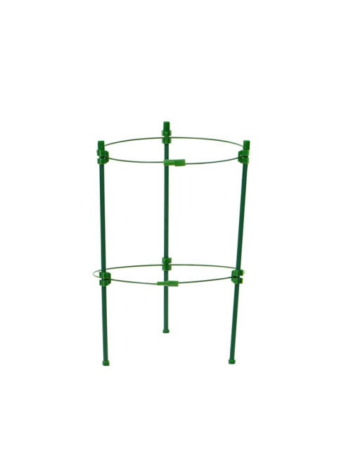 Кустодержатель, d=18 см, h=30 см, 2 кольца, металл, зелёный, Greengo
