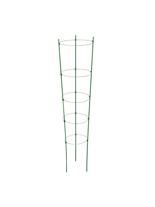 Кустодержатель, d=32–30–28–26–24 см, h=150 см, 5 колец, металл, зелёный, Greengo