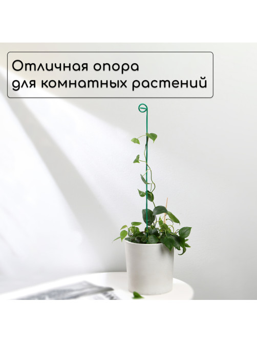 Колышек для подвязки растений, h=60 см, d=3 мм см, проволочный, зелёный, Greengo