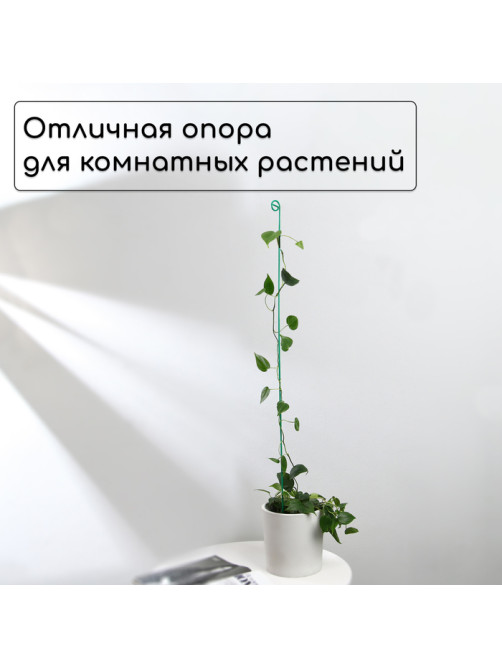 Колышек для подвязки растений, h=100 см, d=3 мм см, проволочный, зелёный, Greengo