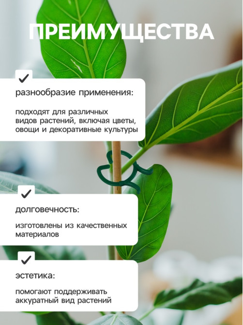 Набор креплений для растений, набор 50 шт., Greengo