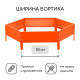 Клумба оцинкованная, d=100 см, высота бортика 15 см, оранжевая, Greengo