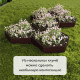 Клумба оцинкованная, d=60 см, высота бортика 15 см, коричневая, Greengo