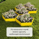 Клумба оцинкованная, d=80 см, высота бортика 15 см, жёлтая, Greengo