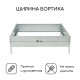 Клумба оцинкованная, 80×80×15 см, серая, «Квадро», Greengo
