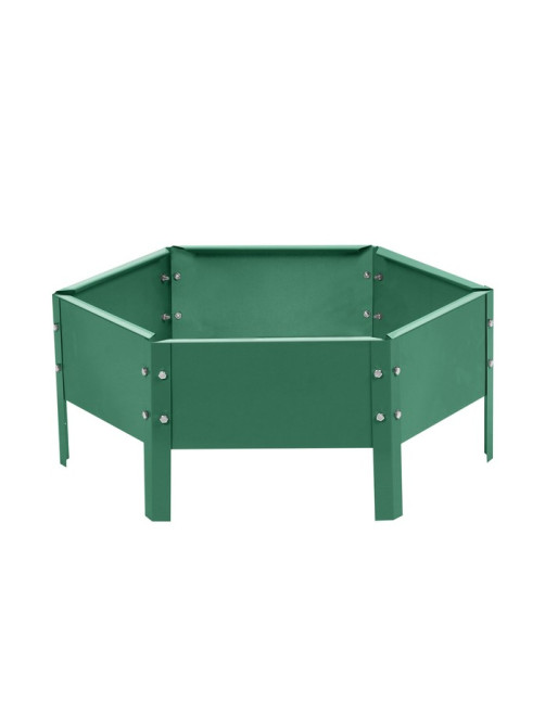 Клумба оцинкованная, d=60 см, высота бортика 15 см, зелёная, Greengo