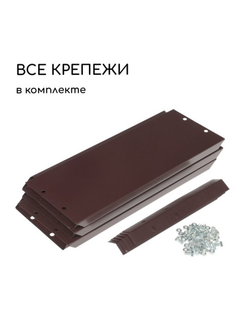 Клумба оцинкованная, d=80 см, высота бортика 15 см, коричневая, Greengo