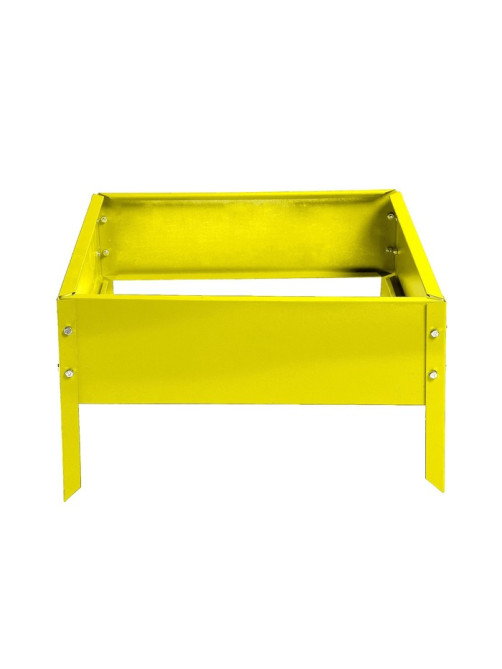 Клумба оцинкованная, 50×50×15 см, жёлтая, «Квадро», Greengo