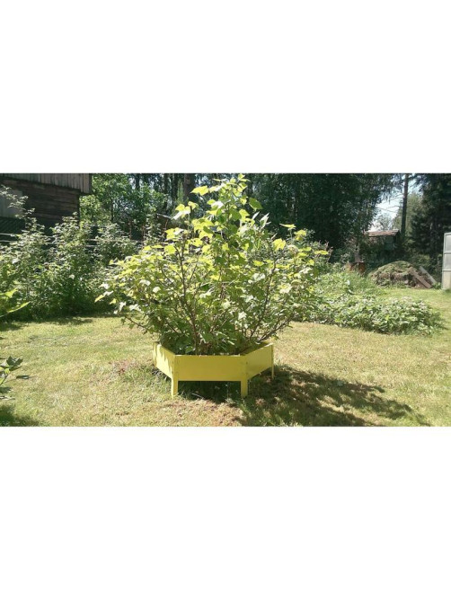 Клумба оцинкованная, d=80 см, высота бортика 15 см, жёлтая, Greengo
