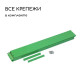 Клумба оцинкованная, 80×80×15 см, зелёная, «Квадро», Greengo